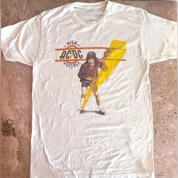 AC/DC | Shirts | Acdc Angus Young High Voltage Lightning Tee | Poshmark